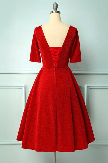 Vestido de terciopelo burdeos